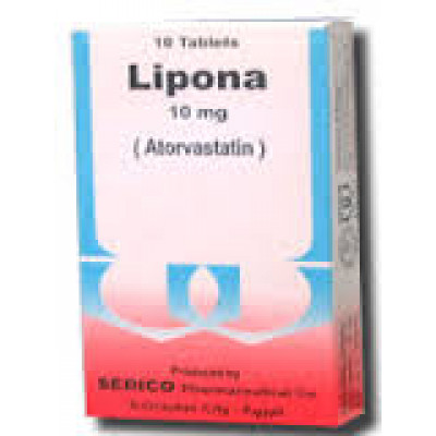 Lipona ( Atorvastatin 10 mg ) 10 tablets 